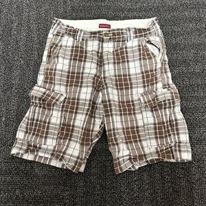 Merona Plaid Cargo Shorts Men's Size 32